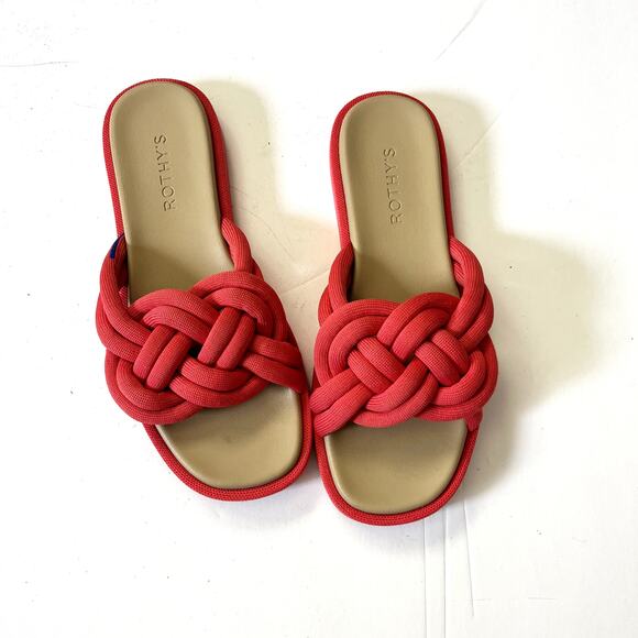 Rothy's Summer Sandal Red Hot Slides 7.5 or 7 - Picture 1 of 4